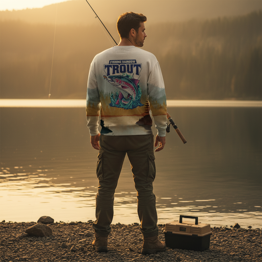 Trout Fish Lover Vintage All Over Print Shirt