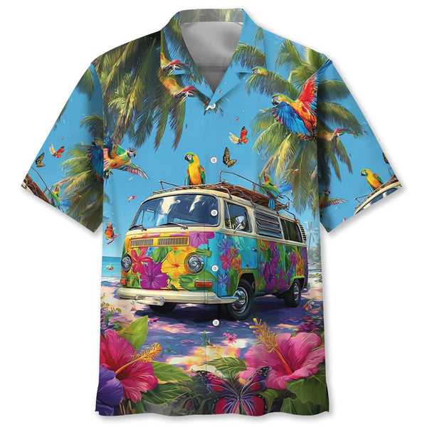 Camping Car Aloha Beach Hawaiian Shirt