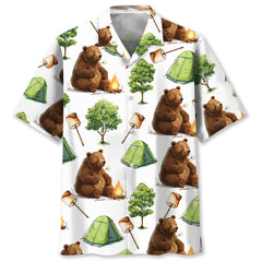 Campsite Where Friends and Marshmallow Get Toasted Hawaiian Shirt