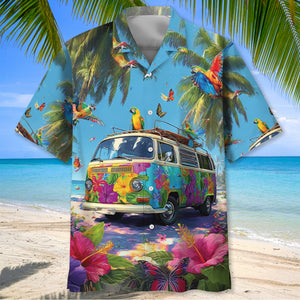 Camping Car Aloha Beach Hawaiian Shirt
