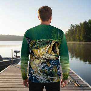 Largemouth Bass Vintage All Over Print Shirt