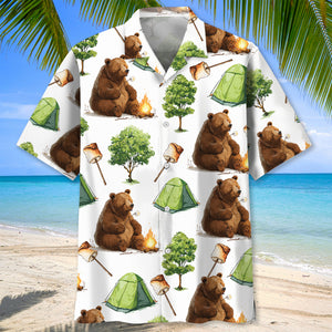 Campsite Where Friends and Marshmallow Get Toasted Hawaiian Shirt