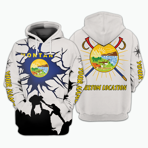 Custom Personal Hiking Montana State All Over Print Shirt
