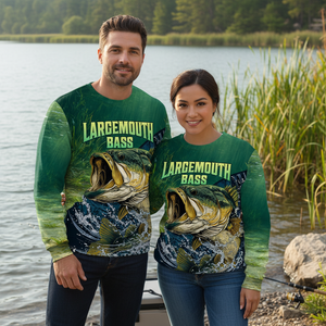 Largemouth Bass Vintage All Over Print Shirt