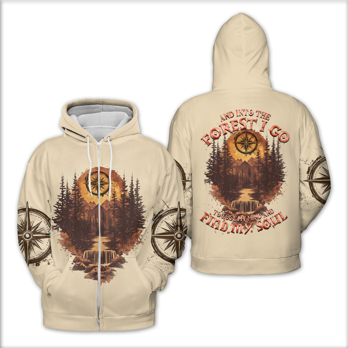 Into The Forest I Go To Lose My Mind And Find My Soul Brown All Over Print Shirt
