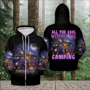 All The Cool Witches Are Camping All Over Print Shirt