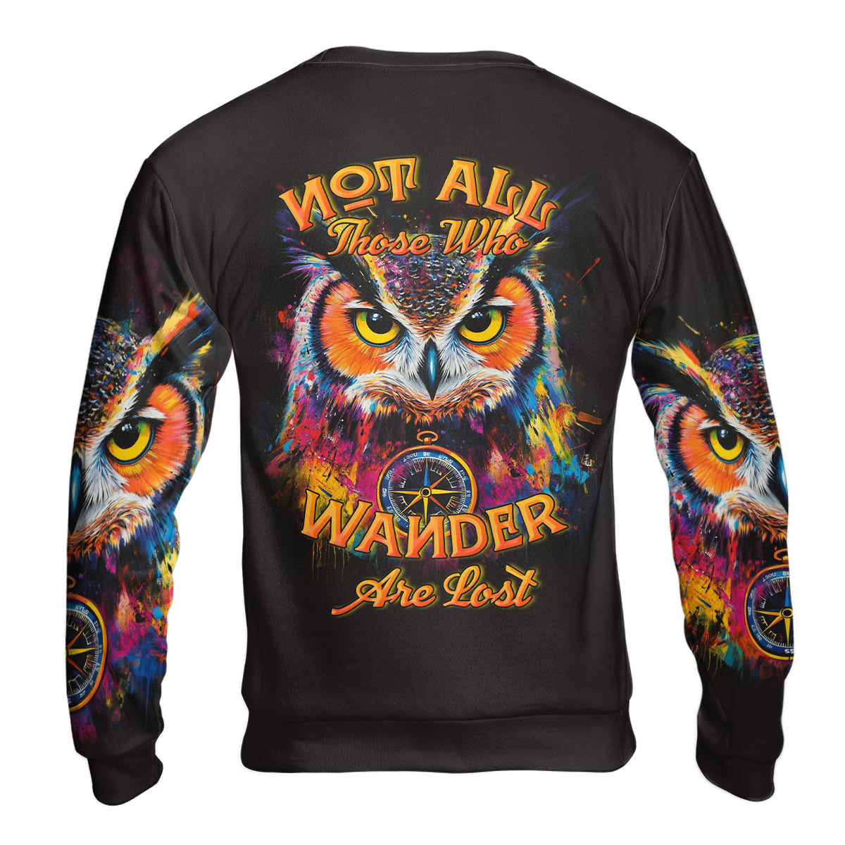 Not All Who Wander Are Lost Owl All Over Print Shirt
