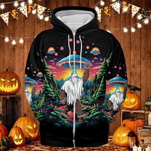 Bigfoot Boo Rock On All Over Print Shirt