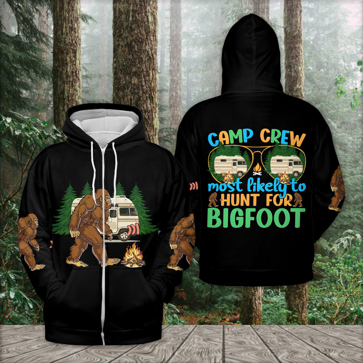 Camp Crew Hunt For Bigfoot All Over Print Shirt