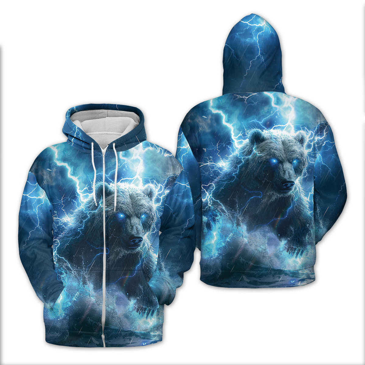Electric Powerful Bear Awesome Cool All Over Print Shirt