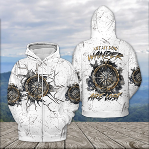 Not All Who Wander Are Lost Compass Cracks All Over Print Shirt