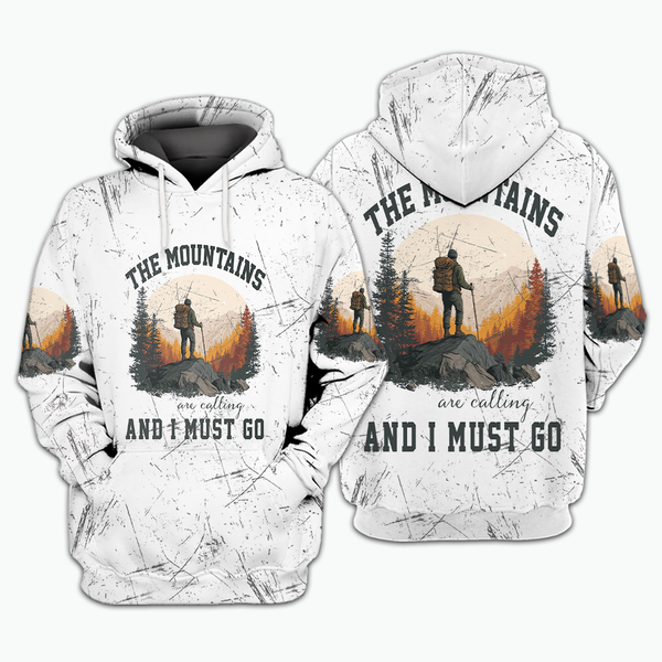 The Mountains Are Calling And I Must Go All Over Print Shirt