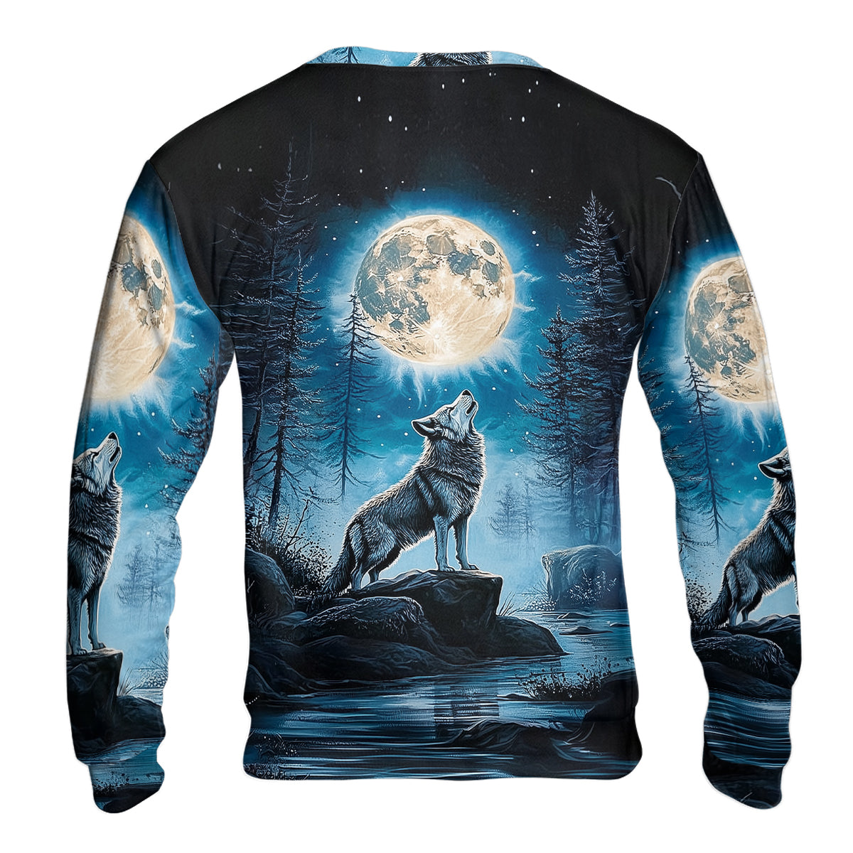 Wolf Moon Light Art All Over Print Shirt