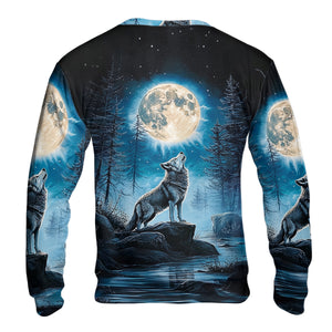 Wolf Moon Light Art All Over Print Shirt