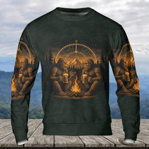 Bigfoot Making Memories One Campfire At A Time All Over Print Shirt