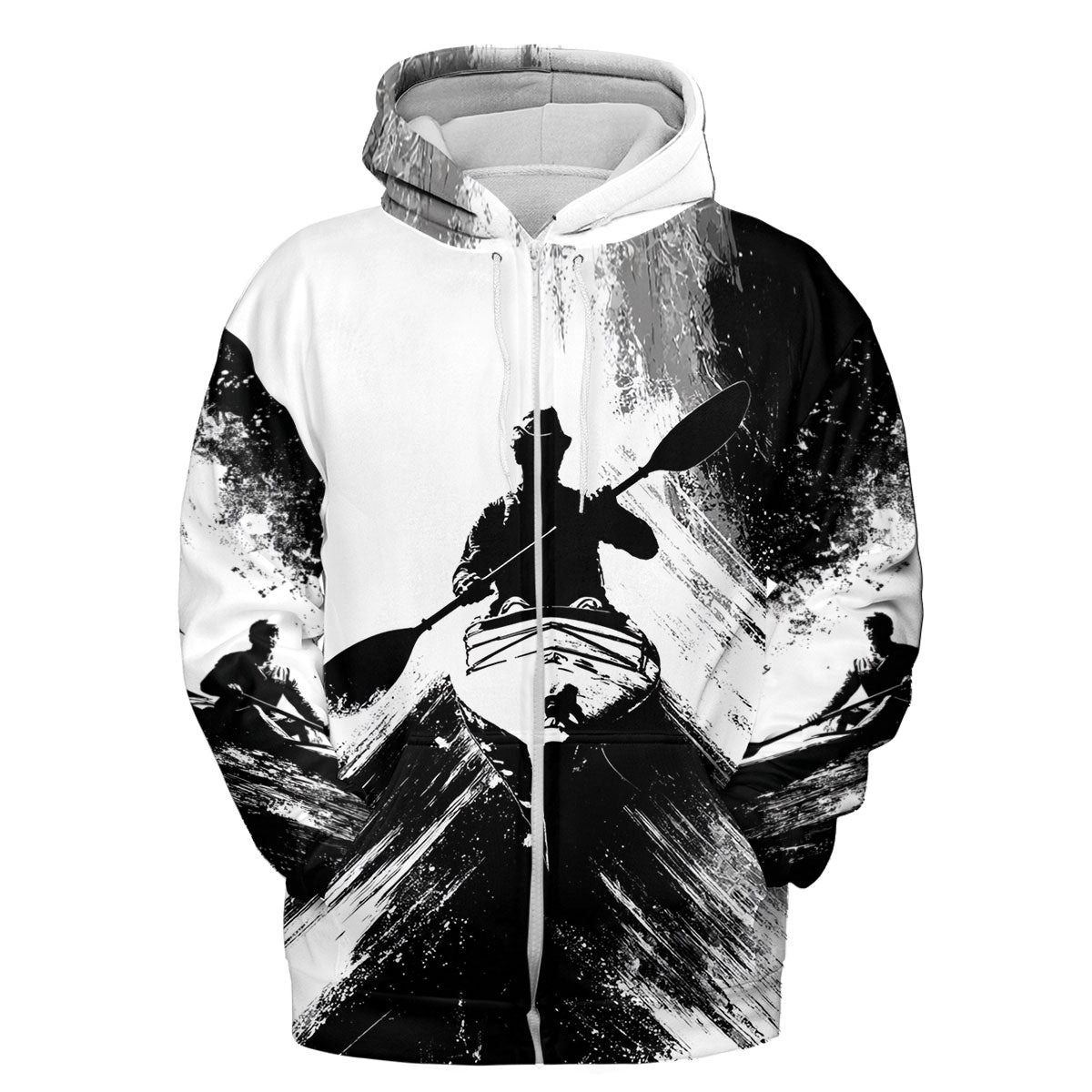 Black And White Kayaking Lover All Over Print Shirt