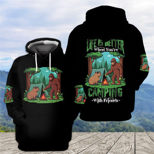 Life is Better When You're Camping With Friends All Over Print Shirt