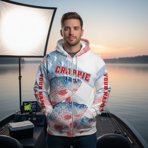 Custom Name Crappie Fish America All Over Print Shirt