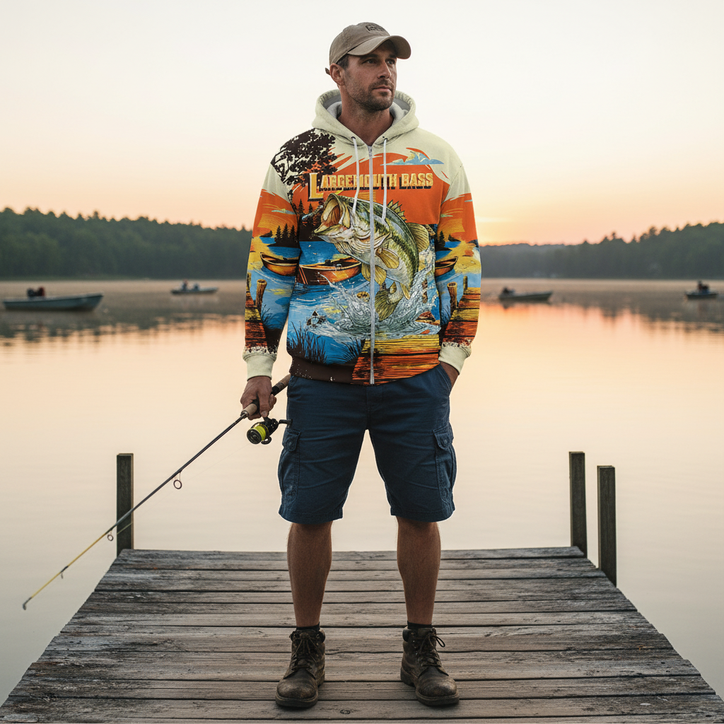 Largemouth Bass Jumping All Over Print Shirt