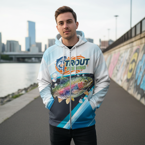 Trout Fish Blue Sport All Over Print Shirt