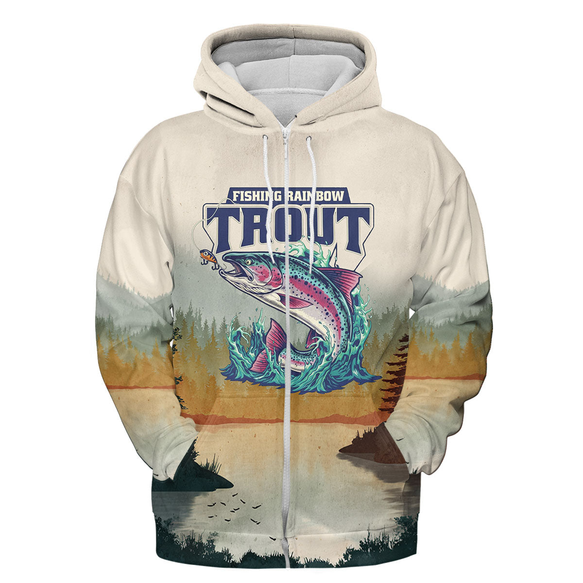 Trout Fish Lover Vintage All Over Print Shirt