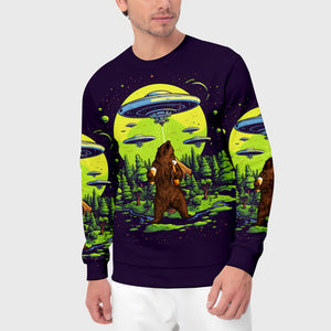 Funny Grizzly Bear Drinking All Over Print Shirt