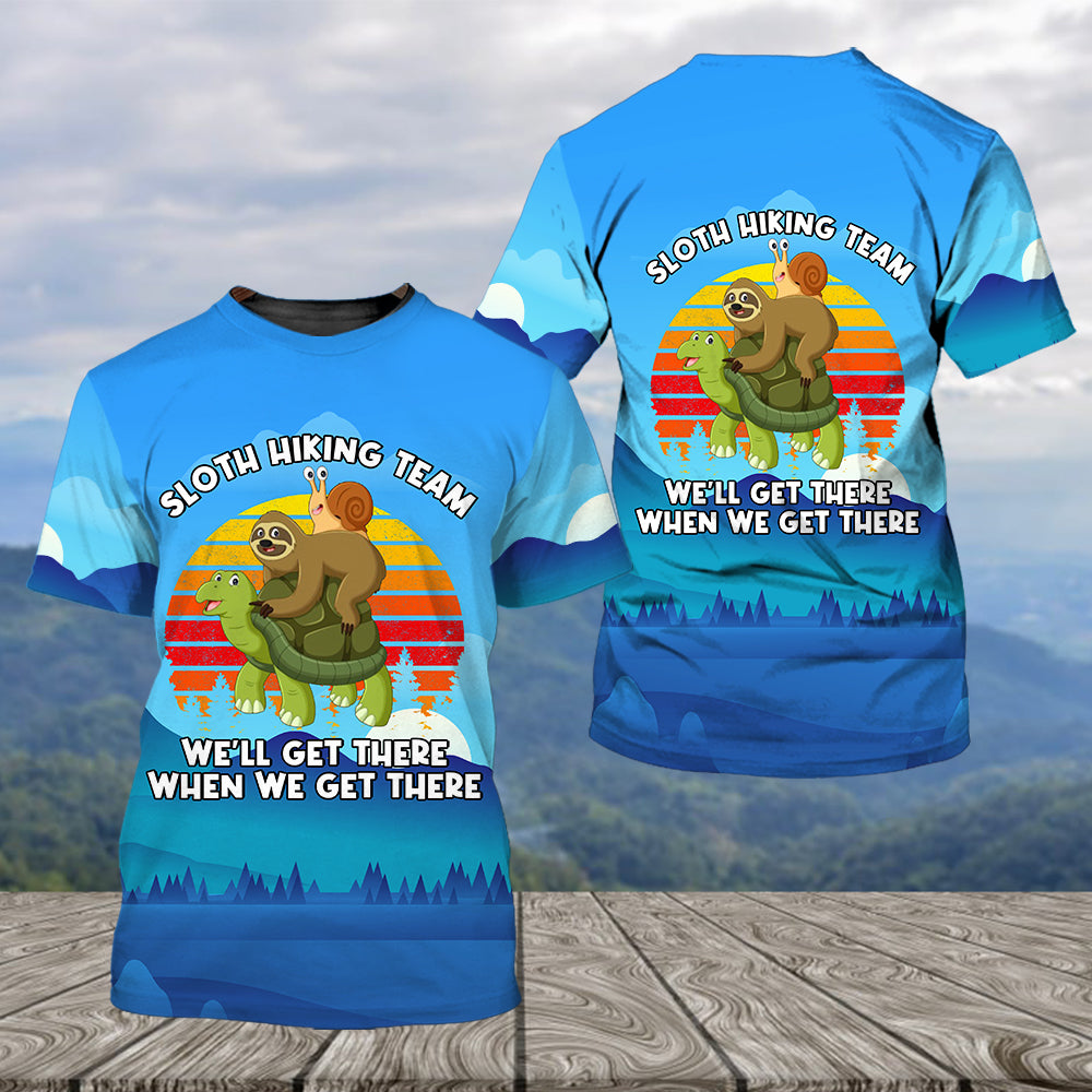 Funny Slow Hiking Team All Over Print Shirt