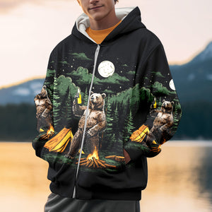 Making Memories Camping Bear All Over Print Shirt