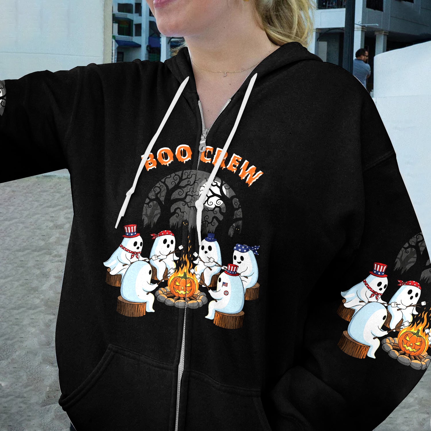 Boo Crew Camping All Over Print Shirt
