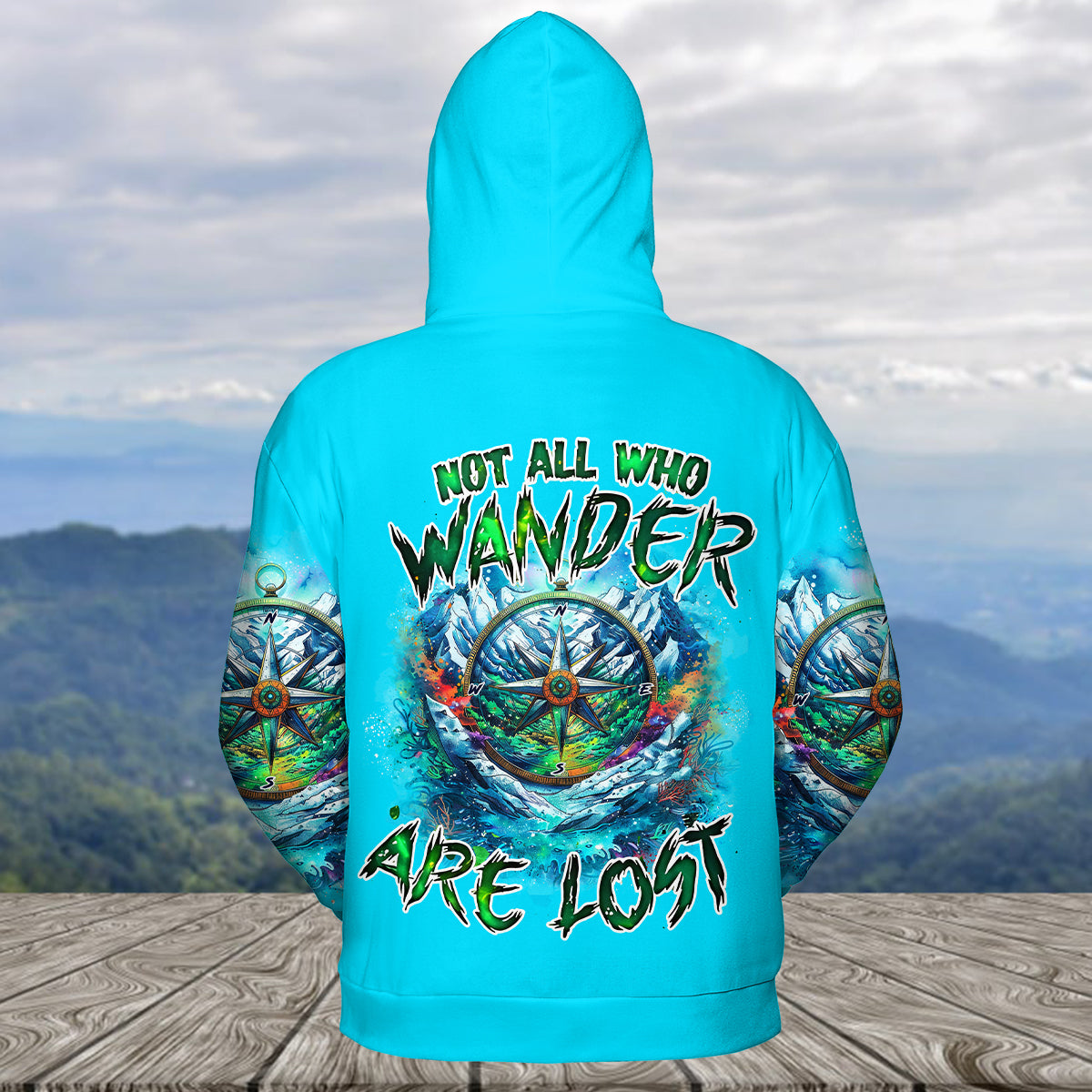 Compass Not All Who Wander Are Lost All Over Print Shirt