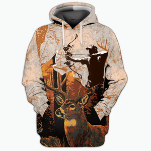Vintage Deer Hunting Orange All Over Print Shirt