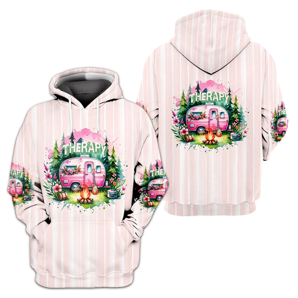 Camping Therapy All Over Print Shirt