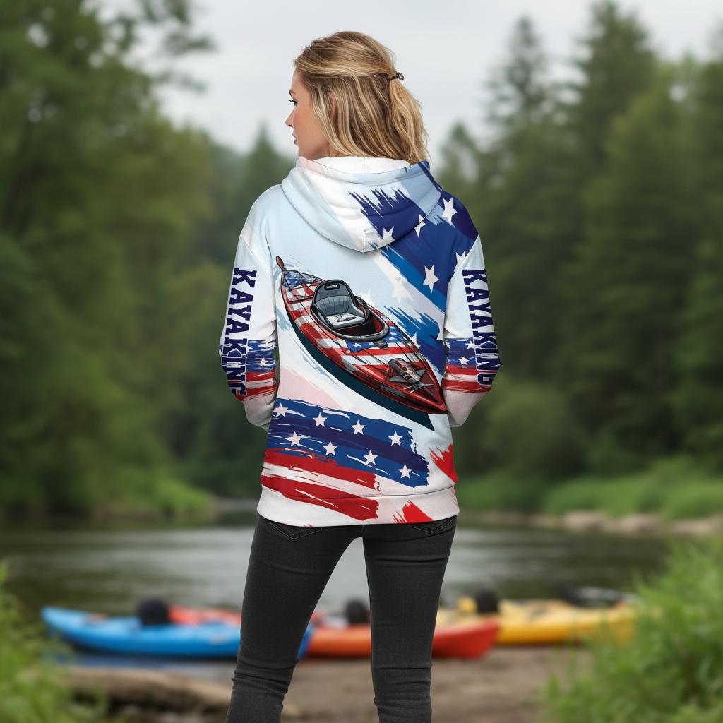 Custom Name Kayaking America All Over Print Shirt