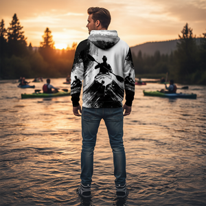 Black And White Kayaking Lover All Over Print Shirt