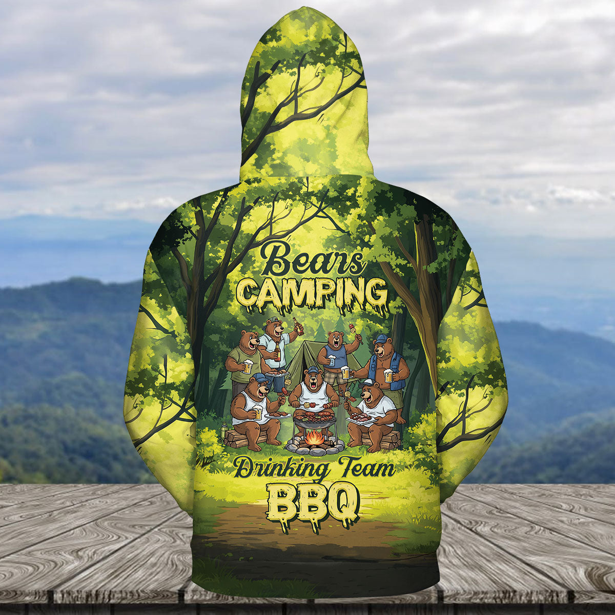 Bear Family BBQs All Over Print Shirt