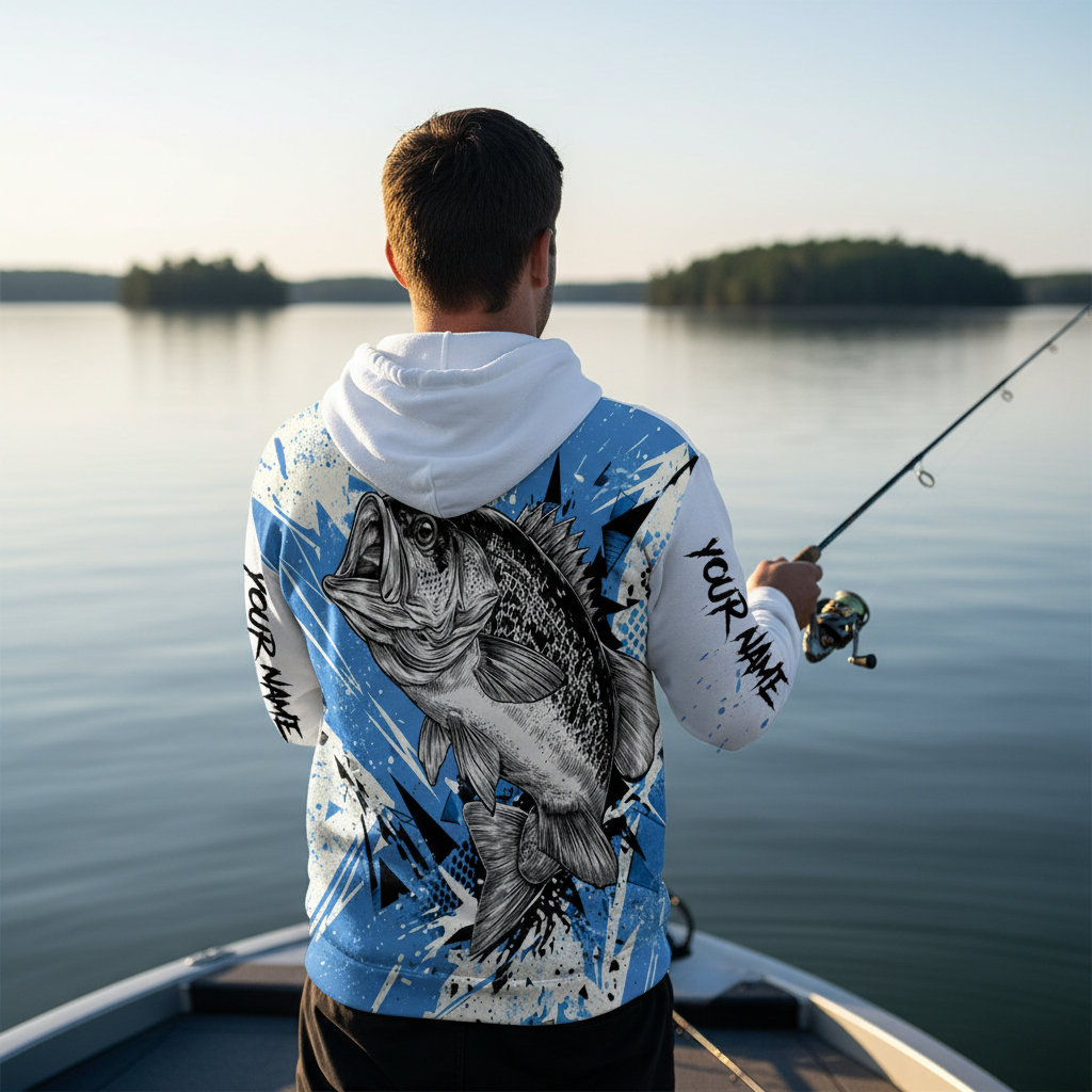Custom Name Crappie Fishing Jersey All Over Print Shirt