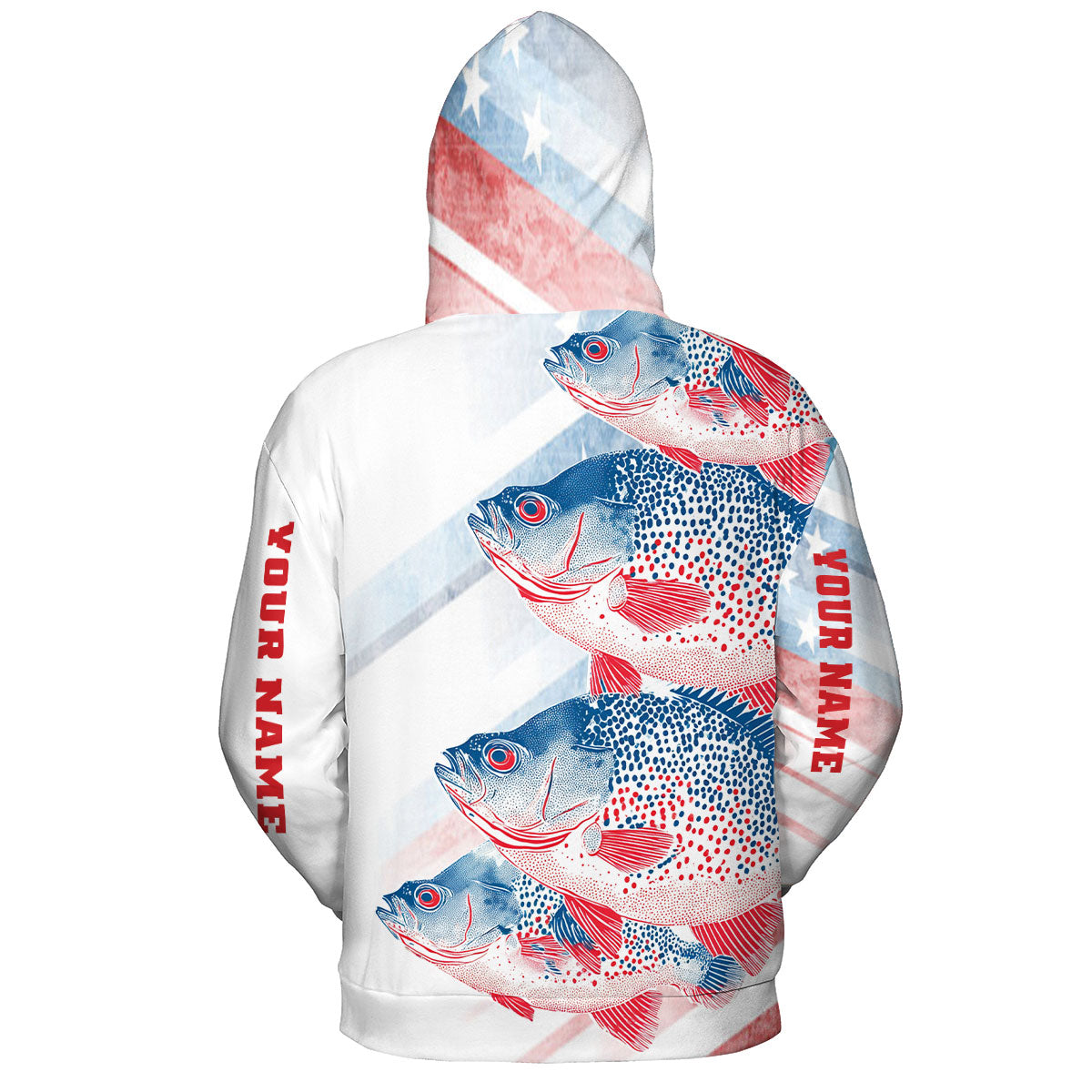 Custom Name Crappie Fish America All Over Print Shirt