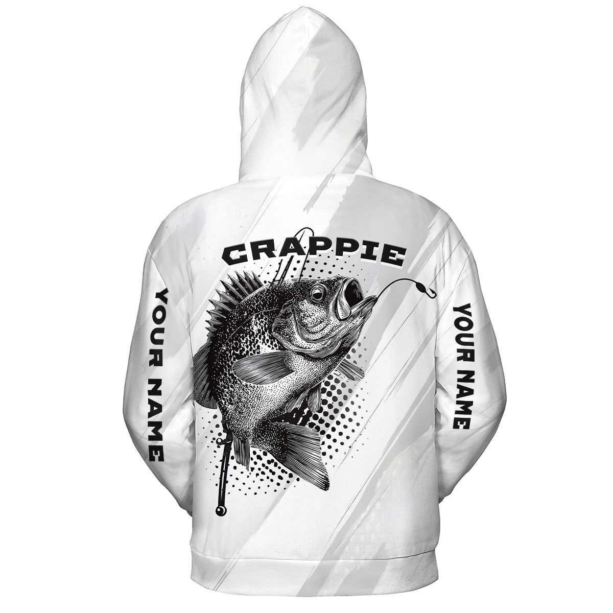 Custom Name Crappie Fish Gray All Over Print Shirt