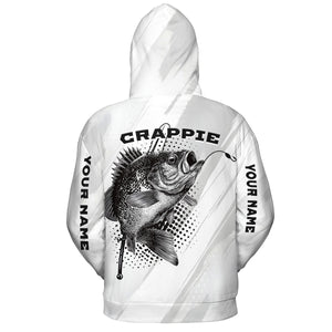 Custom Name Crappie Fish Gray All Over Print Shirt