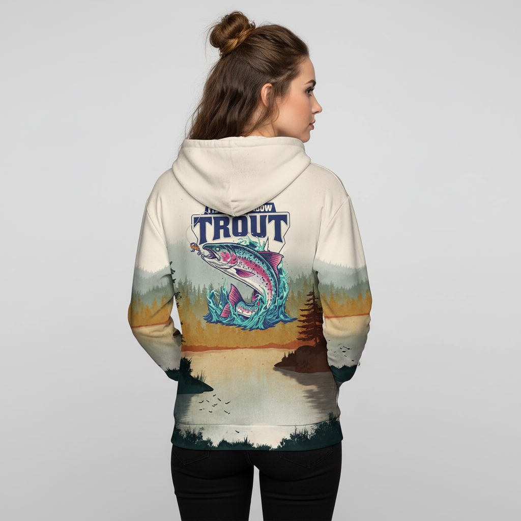 Trout Fish Lover Vintage All Over Print Shirt