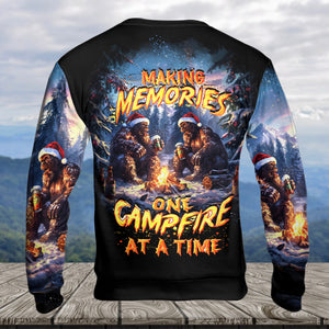 Bigfoot Making Memories One Campfire At A Time Christmas All Over Print Shirt