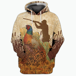 Vintage Wild Pheasant Hunting Flower Camo All Over Print Shirt