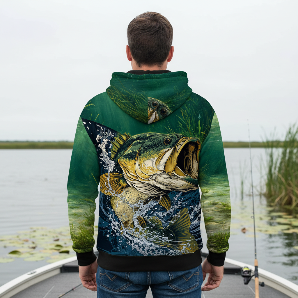 Largemouth Bass Vintage All Over Print Shirt