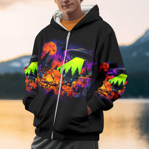 Alien Camp-O-Ween Invasion – UFO Halloween Camping All Over Print Shirt