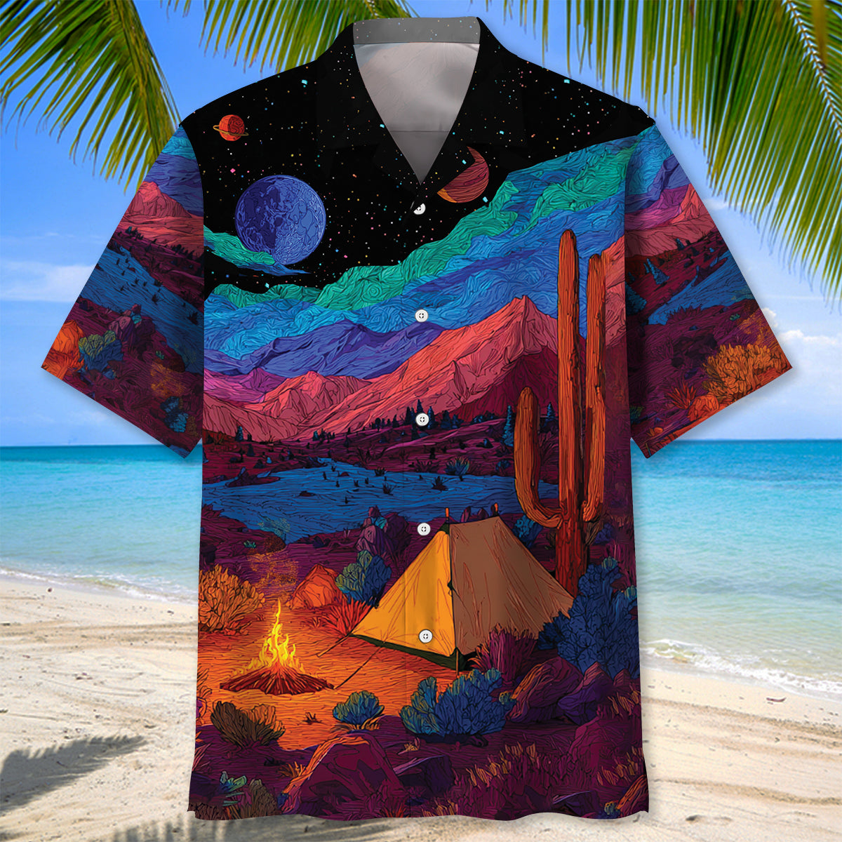 Weekend Forecast Camping With A Chance Of Drinking Hawaiian Shirt