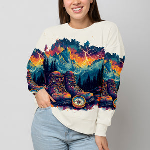 The Mountains Are Calling Compass Boots All Over Print Shirt
