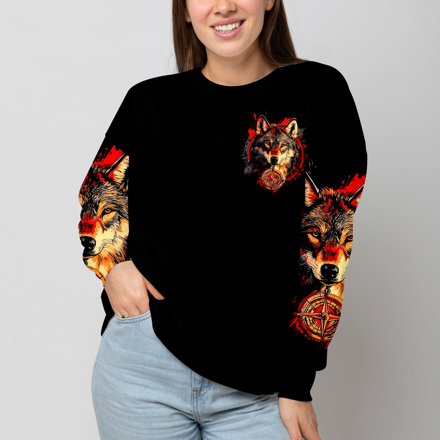 Not All Who Wander Are Lost Wolf All Over Print Shirt