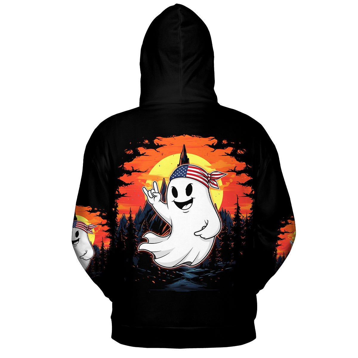 Spooky Boo In The Forest All Over Print Shirt