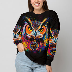 Not All Who Wander Are Lost Owl All Over Print Shirt