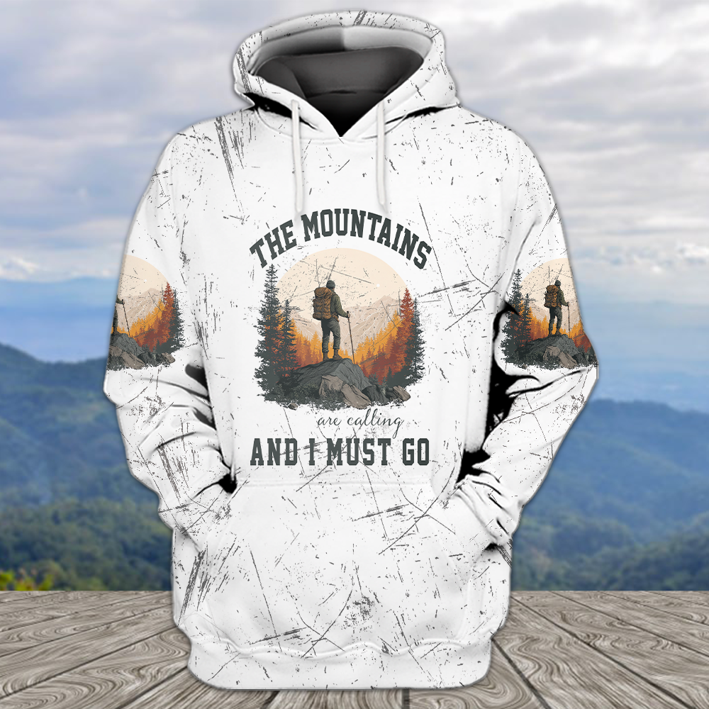 The Mountains Are Calling And I Must Go All Over Print Shirt